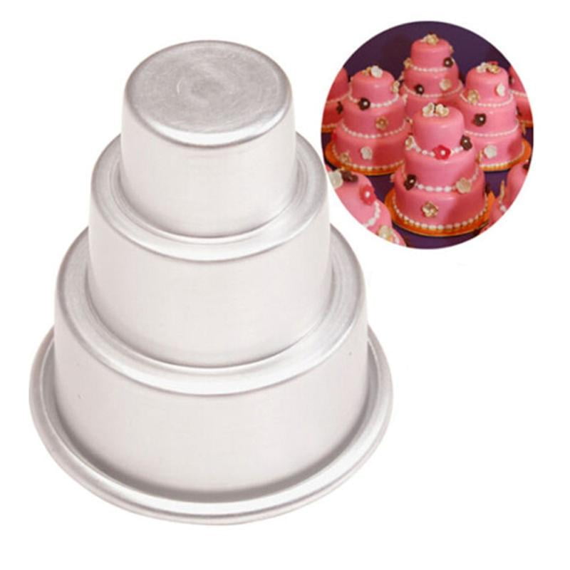 Round Mini Cake Pan Removable Bottom Pudding Mold DIY Moulds Baking Hot N3S3 
