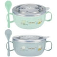 thumbnail image 1 of 2 Pcs Stainless Steel Rice Bowl Thermal Insulation Bowl Children Tableware, 1 of 6