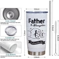 thumbnail image 6 of Fathers Day Gift for Dad Birthday Gifts Dad Gifts From Daughter Father & Daughter Best Friend for Life Tumblers 20oz Stainless Steel Insulated Cup with Lid Travel Coffee Mug, 6 of 6