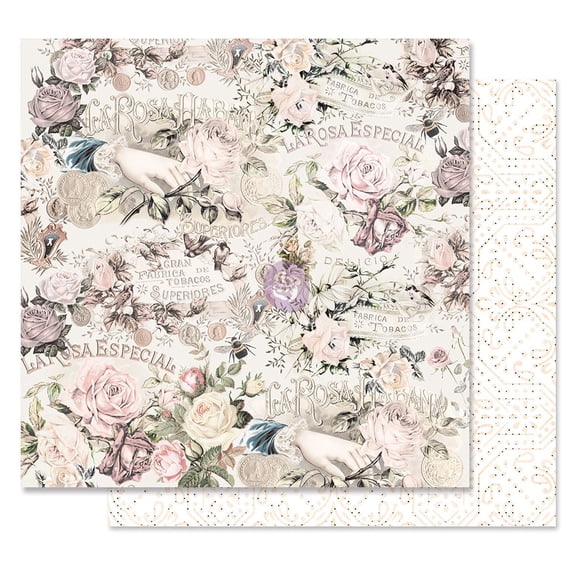 Lavender Frost Foiled Double-Sided Cardstock 12"X12"-Royal Bidding