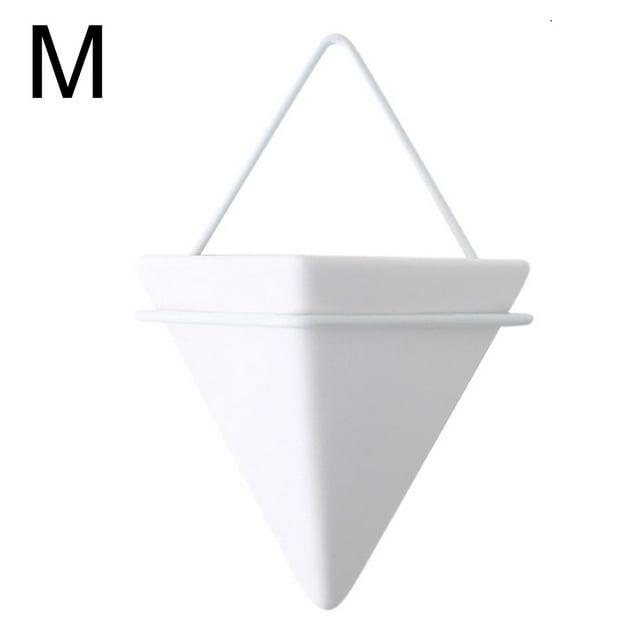 CAROOTU Simple Container Iron Vases Ceramic Self Water-Absorbing Planter Nordic Succulent Plant Wall Mounted