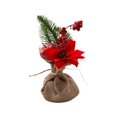thumbnail image 7 of Mini Artificial Tabletop Christmas Plant Ornament, Compact Holiday Centerpiece Decor, Tiny Faux Greenery Display for Mantel Shelf Coffee Table Indoor Winter Xmas Home Furnishing, 7 of 7