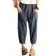 thumbnail image 5 of Moda mujer raya hasta el tobillo Pantalones harem de cintura alta sueltos pantalones casuales S Abanopi Pantalones, 5 of 7