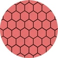 thumbnail image 1 of Ahgly Company Indoor Round Patterned Love Red Area Rugs, 7' Round, 1 of 6