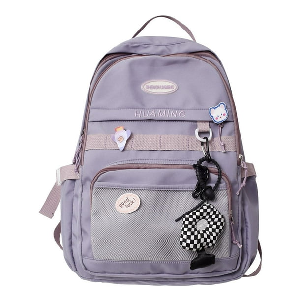 Mochila para mujer, portátil, sencilla, informal, duradera y práctica. Púrpura