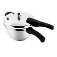 thumbnail image 1 of Super Quality Stainless Steel 304 Pressure Cooker, Six Over-pressure Safety Systems, Silver Color, One Extra Rubber Gasket, Gift Box, Mirror Polish, Three Layer Compound Bottom (13.4 QT (Dia 34 cm)), 1 of 4