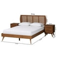 thumbnail image 3 of Baxton Studio Asami Brown Wood and Woven Rattan Queen Size 3-Piece Bedroom Set, 3 of 30