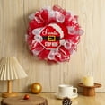 thumbnail image 4 of XYAIYT Front Door Christmas Wreath Christmas Decorations Outdoor Hanging Artificial Flower Linen Bow Elegant Holiday Door Decor Versatile Indoor Mantel Entryway Accent 15in Red, 4 of 5