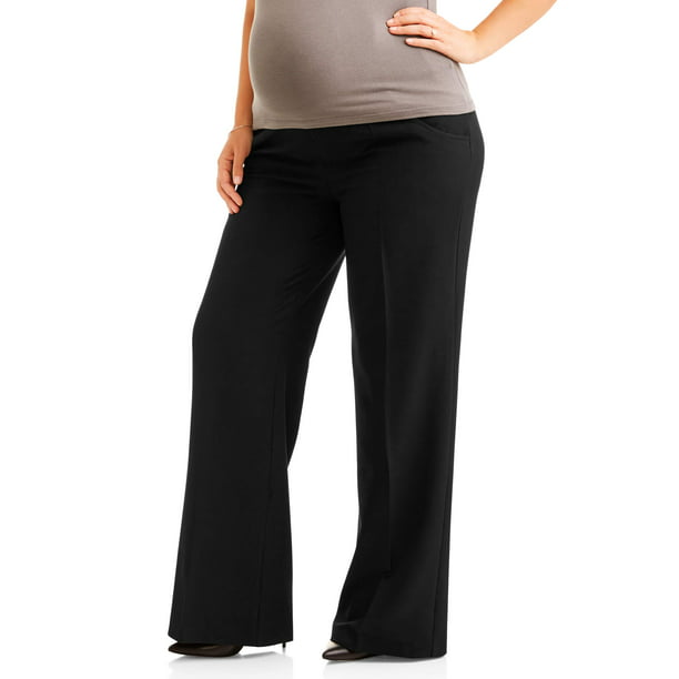 Oh! Mamma - Maternity Oh! Mamma Wide Leg Career Pant with Full Panel ...