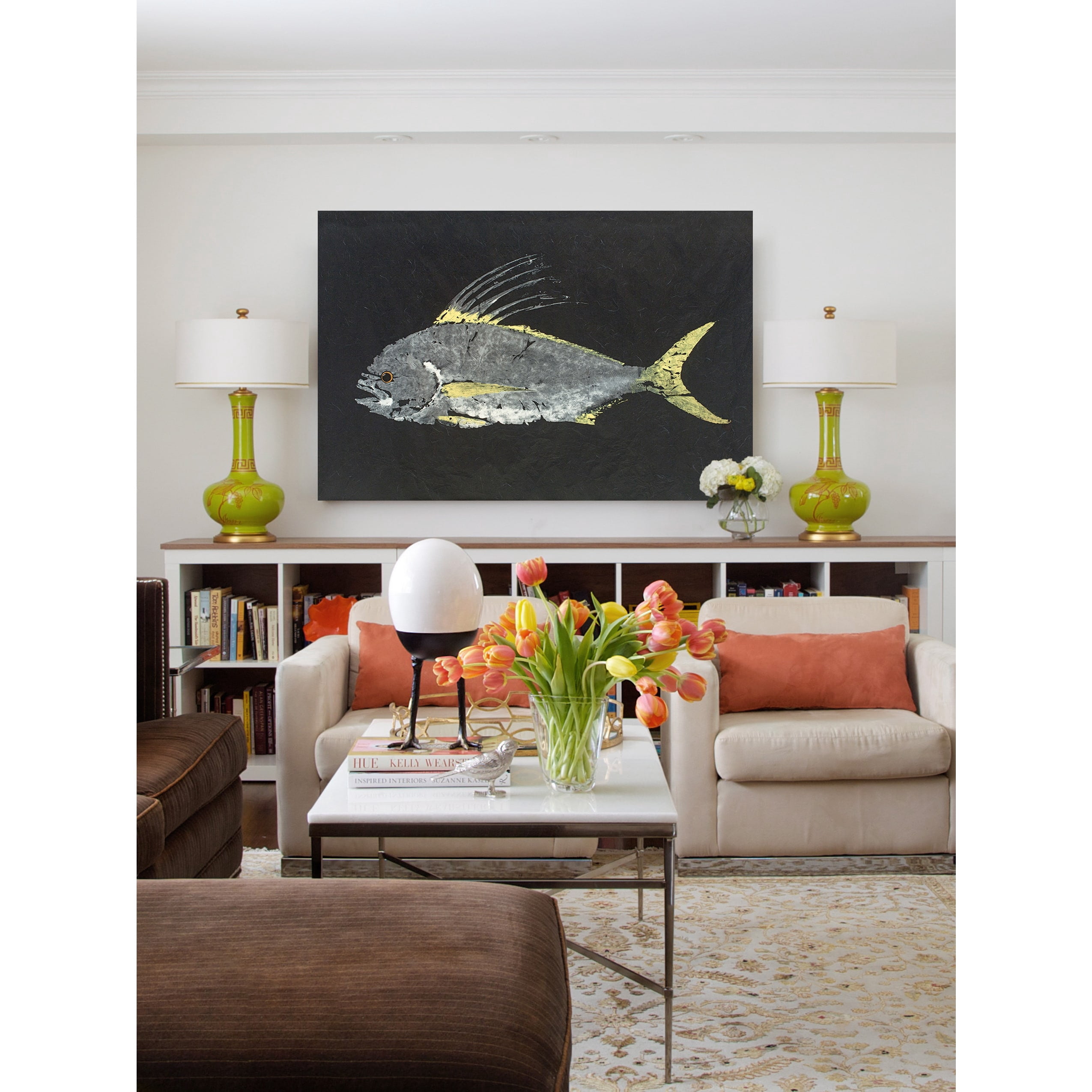 Marmont Hill "Roosterfish" by Warren Sellers Painting Print on Wrapped Canvas