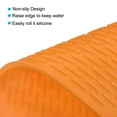 thumbnail image 3 of Uxcell Silicone Dish Drying Mat Set, 2 Pcs 8.5" x 6" Under Sink Drain Pad for Kitchen - Orange Yellow, 3 of 5
