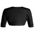 thumbnail image 4 of Women Open Front Cardigan Short Sleeve Shrug Cotton Bolero Cropped Sweaters, 4 of 6