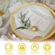 thumbnail image 4 of Paquete de 50 platos de carga transparentes a granel de plástico de 13 pulgadas con abalorio redondas, platos de servicio decorativos de grano esmerilado acrílico para bodas, fiestas, 4 of 10