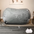 thumbnail image 4 of Big Joe Fuf 7Ft Giant Foam Bean Bag Chair, Oversized Couch with Removable Cover for Kids, Teens, Adults, Gray Plush, Soft Polyester, 7 Foot, 4 of 10