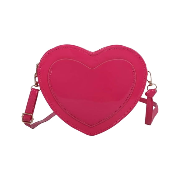 Minnieouse Elegante bandolera vintage Almacenamiento dividido en zonas Todos los días Amor femenino Bolsos cruzados en forma de corazón Bolsas de mensajero y de hombro Rosa roja