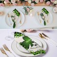 thumbnail image 2 of St. Patrick's Day Cloth Napkins, Green and Black Checkered Lucky Washable and Reusable Dinner Napkins Set of 6, Table Napkin for Kitchen Party Birthday Wedding Hotel Housewarming 20"x20", 2 of 8