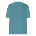 thumbnail image 4 of Womens Plus Size Henley Shirt, Short Sleeve Shirts for Women Summer Casual Loose Fit Solid Color Button Up Crewneck T-Shirts, 4 of 6
