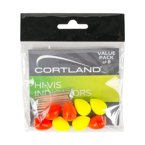 Cortland Fairplay Egg-Shaped Float Indicators, 0.8 Inch, 8 Count, Hi-Vis, 664487