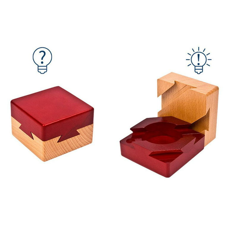 Secret Puzzle Box Brain Teaser Games Wooden Gift Hidden Diamond Jewelry Box  Toys