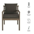 thumbnail image 3 of Eleni Outdoor Patio Teak Wood Rope Dining Chair in Weathered Gray Flint, 3 of 9