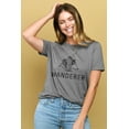 thumbnail image 2 of Wanderer Women's Fashion Relaxed T-Shirt Tee Heather Gray Large, 2 of 3