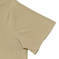 thumbnail image 6 of Men's Slim Fit Vertical Striped Short Sleeve Shirt Summer Casual Fashion Lapel Top Comfortable Breathable Lightweight Men's Tops T-Shirt Casual Crew Neck Loose, 6 of 9