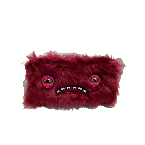Fuggler, Furry Pencil Case - Red , 8" x 1" x 4.25"