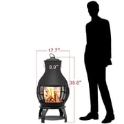 BALI OUTDOORS Fire Pit Outdoor Wood Burning Chiminea for Patio