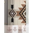 thumbnail image 6 of Sheer Curtains 84 inches Long 2 Panels Set Boho Light Filtering Sheer Drapes Rod Pocket Window Curtains for Living Room/Bedroom, Southwest Aztec Pattern Brown Beige, 6 of 8