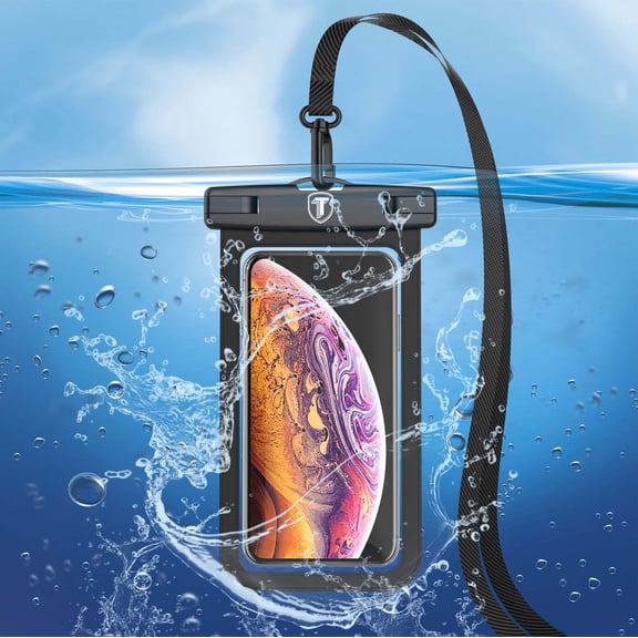 (1 Pack) Waterproof Case for Apple iPhone SE 2 2020, 11, 11 Pro, 12 Pro Max, 12 Mini, Njjex IPX8 Waterproof Phone Pouch - Cellphone Dry Bag With Waist Strap -Black