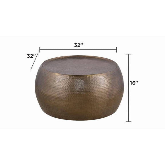 Furnishing CT-501-25-32 Coffee Table made with Aluminum metal Gold