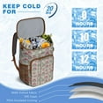 thumbnail image 6 of Travel Cooler Bag - LightColor Cartoon Dinosaurs Flowers Pattern Camping Beer Cooler Backpack with Bottle Opener- Waterproof Insulated Picnic Backpacks - Cooler Bag for Beach, 6 of 6