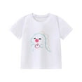 thumbnail image 2 of Spazoro Toddler Girls T-shirts, Graphic Tee Casual Crewneck Summer Short Sleeve Tops White Size 2-10T, 2 of 3