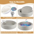 thumbnail image 5 of Barara King 25D Sponge Filling Foam Ball Pit 41.5 Inch Round Washable Gray Cover, 5 of 8