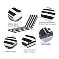 thumbnail image 4 of Hassch Chaise Lounge Cushion Set of 2, Outside Chair Comfortable Cushion for Patio Furniture, Weather Resistant for Lawn, Poolside (White&Black), 4 of 7