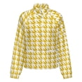 thumbnail image 5 of Jackets for Women Winter Coat Jackets Flannel Stand Collar Jacket(Aesthetic Golden Yellow And White Ripple,Size:S-4XL), 5 of 7