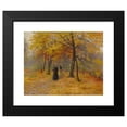 thumbnail image 2 of Carl Carlsen 14x12 Black Modern Framed Museum Art Print Titled - A Forest Walk in Autumn (1892), 2 of 5