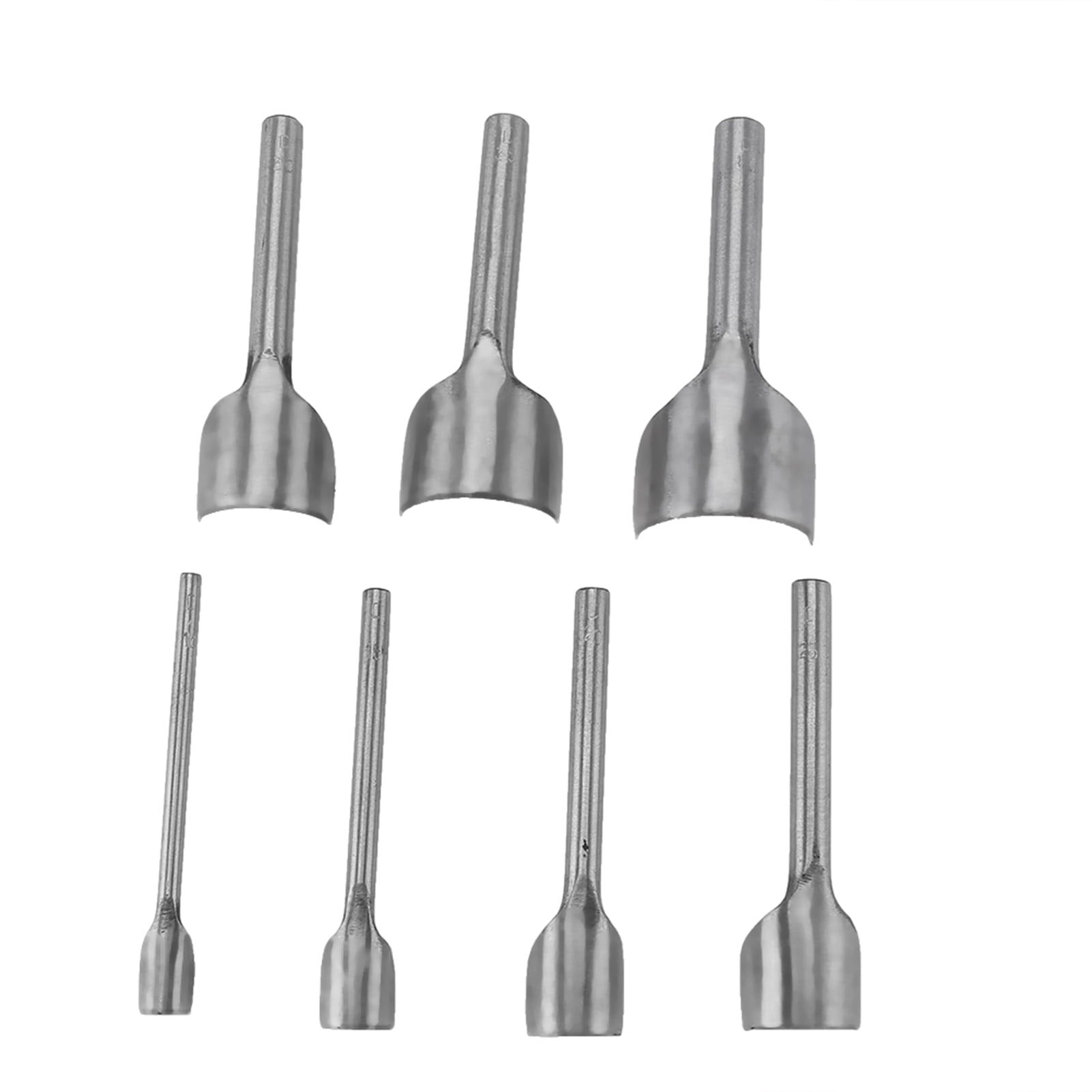 7pc Leather Craft Hole Punch Set, Durable A3 Steel, Semicircle Cutter For Straps  Cases