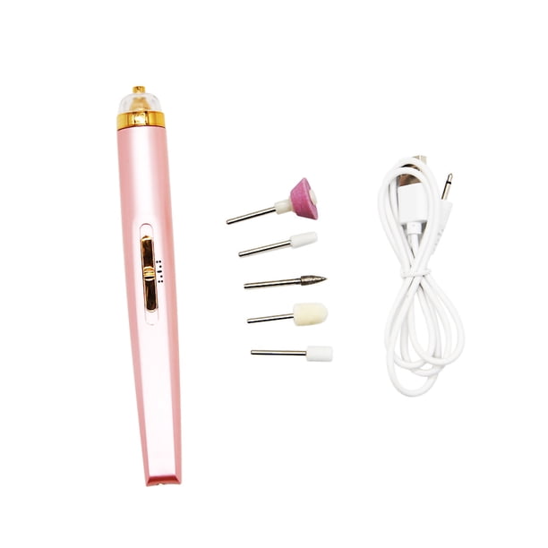 Máquina pulidora de uñas eléctrica portátil 5 en 1, pulidora de uñas con carga USB y luz LED