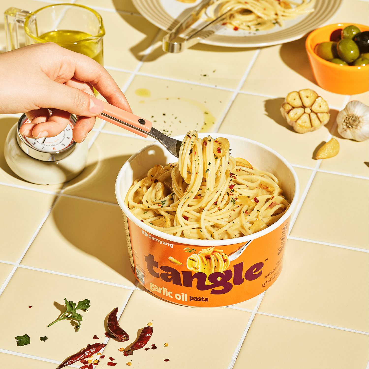 Samyang Tangle Garlic Oil Pasta Big Bowl
