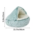 thumbnail image 2 of Plush Round Pet Bed 15.7 Inch – Washable Non-Slip Basket, Suitable for Small Pets Under 3kg (Cats/Dogs/Rabbits) (Gray), 2 of 2