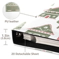 thumbnail image 3 of FORMRS 3 Ring Photo Album 4"x6" Self Adhesive Large Capacity PU Leather Cover, Green Christmas House, 3 of 8