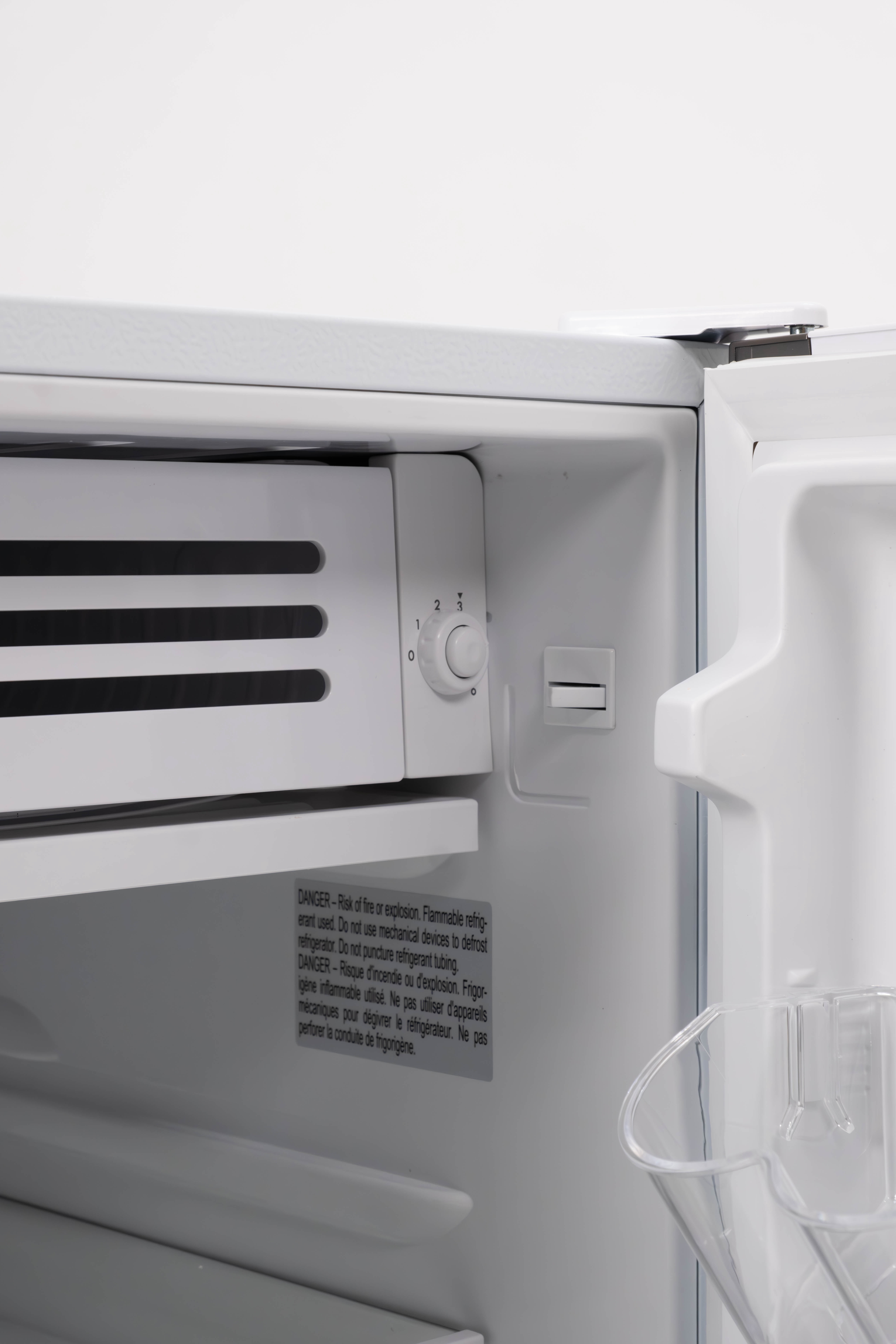 Frigidaire 4.5 Cu. ft. Compact Fridge with Chiller Compartment, Mini Fridge for Office, Bedroom, Dorm Room or Cabin, Cotton