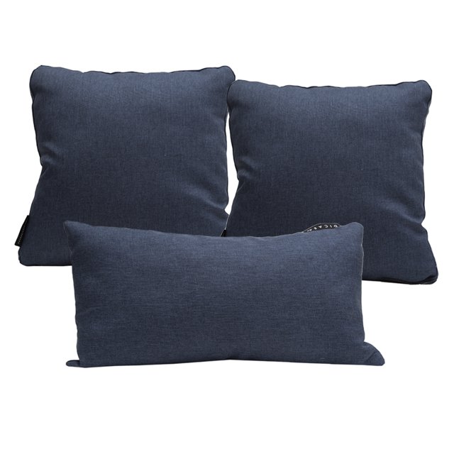 Set de 3 CojÍnes Decorativos (2 Cuadrados Grandes + 1 Rectangular) DICASA Blu