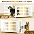 thumbnail image 3 of Heavy Duty Dog Kennel Indoor with Name Tag, XXL Dog Crate Furniture for Large Dogs, Double-Doors Sturdy Dog Cage for Anxiety Dog, Decorate House as TV Stand, End Table, Bedside Table, 3 of 9