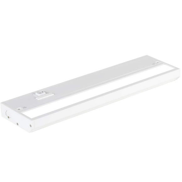 LED Under Cabinet Lighting by NSL - Dimmable Hardwired or Plugged-in installation - 3 Color Temperature Slide Switch - Warm White (2700K), Soft White (3000K), Cool White (4000K) - 12 Inch White Finish
