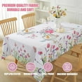thumbnail image 3 of Blue and White Floral Tablecloth, Rectangle Tablecloth 52 x 70 Inch, Spill-Proof Wrinkle Resistant Table Cloth for Spring Picnic Kitchen Dining, 3 of 6