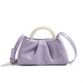 thumbnail image 1 of Graflsoa Sac Nuage Violet Élégant avec Poignée en Perles, Sangle Réglable, et Design Plissé pour Usage Polyvalent, 1 of 6