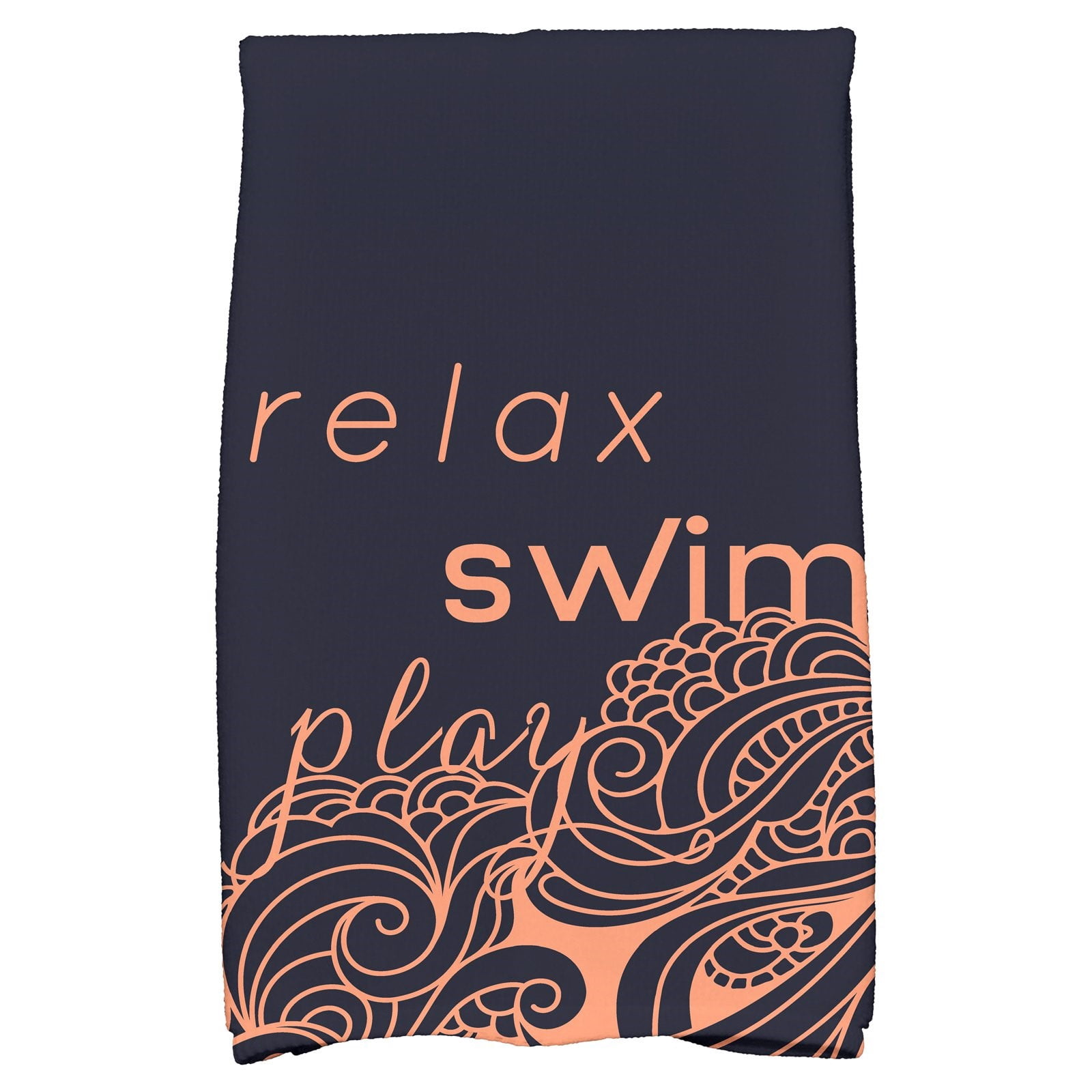 Simply Daisy 18" x 30" Mellow Mantra Word Print Kitchen Towel