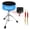 Blue, variant on 5Core Drum Throne Padded Guitar Stool Swivel Adjustable Drummer Seat Music Chair BLACK VELVET